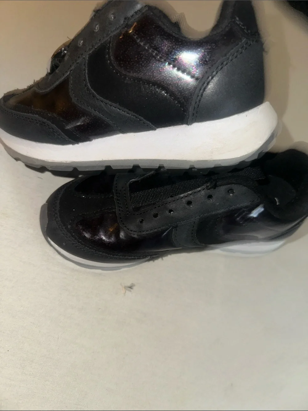 Kids Size 13 Cat & Jack Black Shimmery Slip-On Sneakers